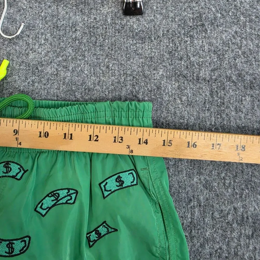 Bain De Mer Swim Shorts Men Small Catch The Cash Green Beach Resort Luxury Pool